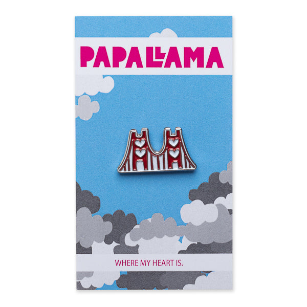PapaLlama, Golden Gate Heart Pin