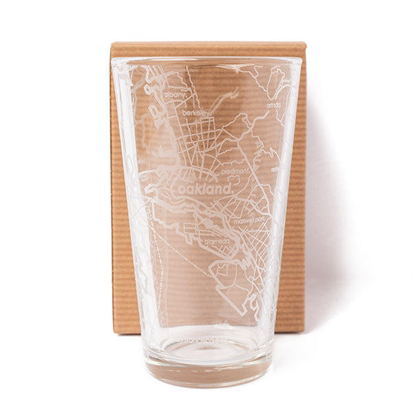 Well Told Design, Map of SF and Oakland Pint Glass