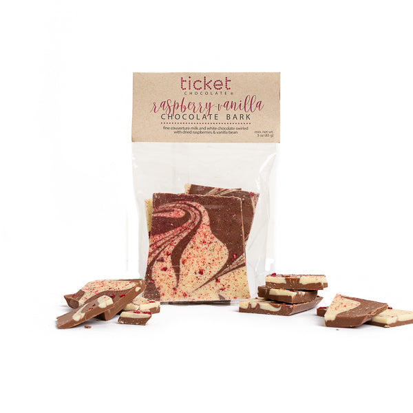 Ticket Chocolate, Raspberry Vanilla Bark