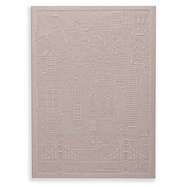 The City Works, Embossed San Francisco Notebook in Foggy Gray