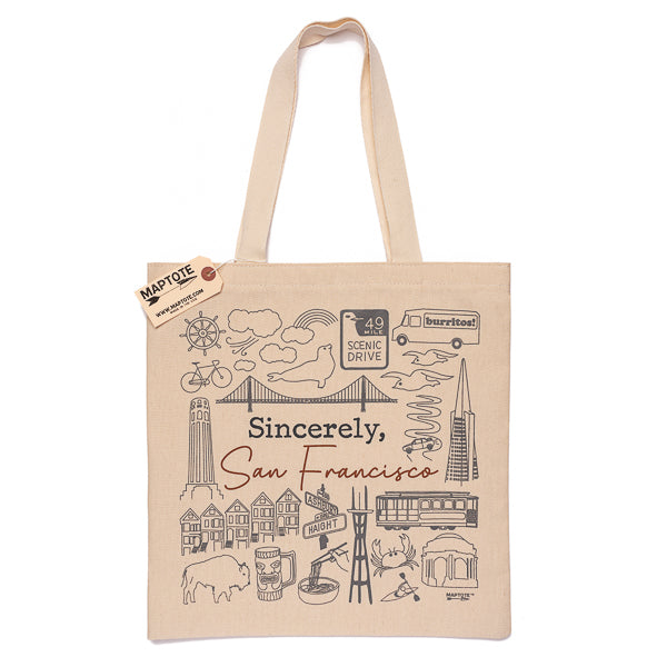 Sincerely SF x Maptote, Sincerely San Francisco Tote Bag