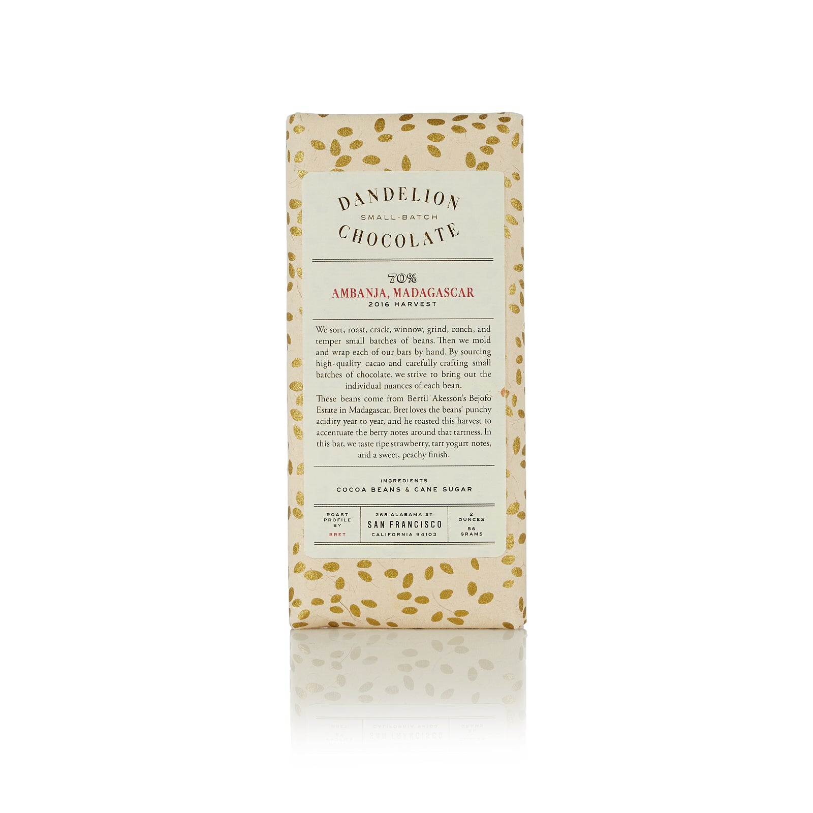 Dandelion Chocolate, Ambanja Madagascar 70% Dark Chocolate Bar