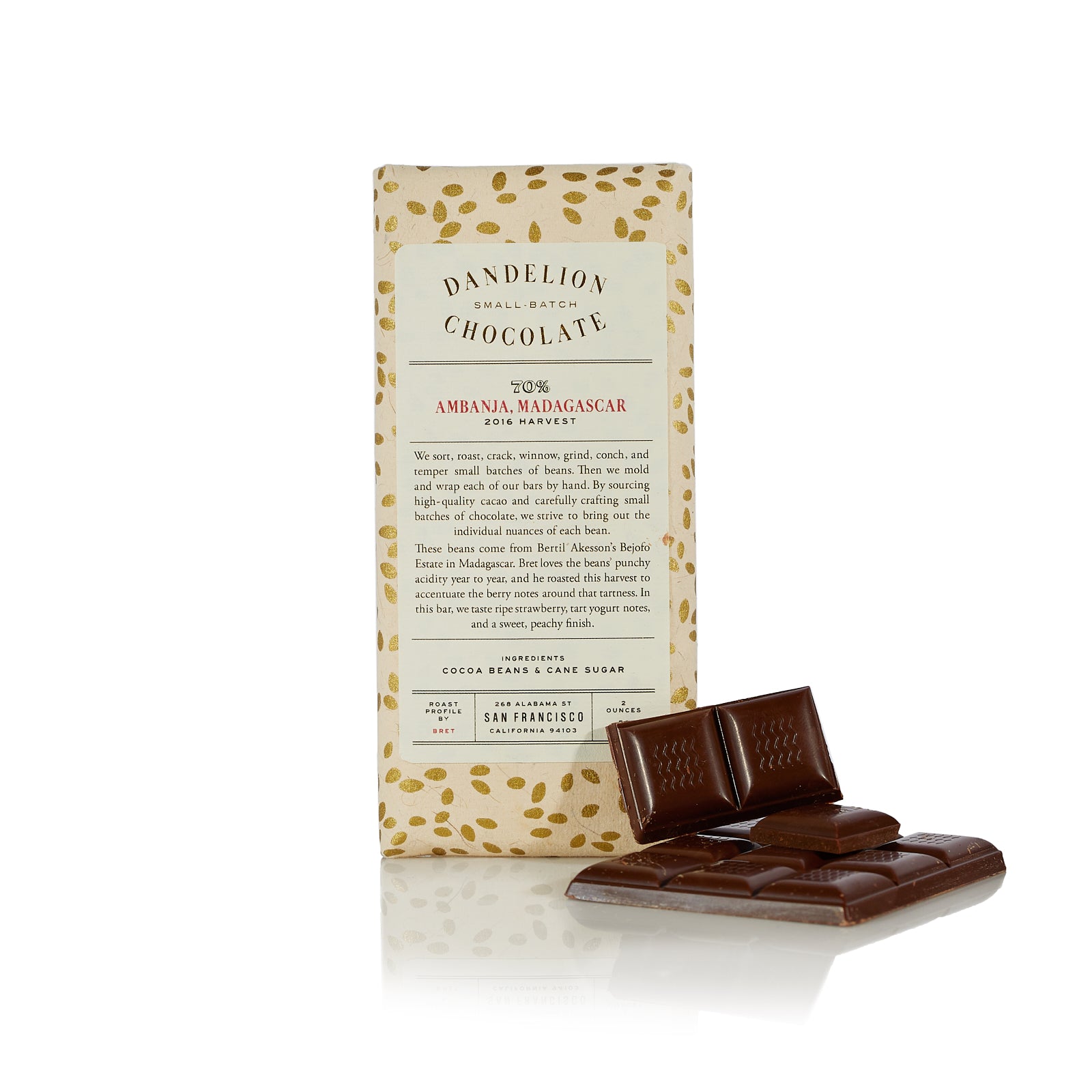Dandelion Chocolate, Ambanja Madagascar 70% Dark Chocolate Bar