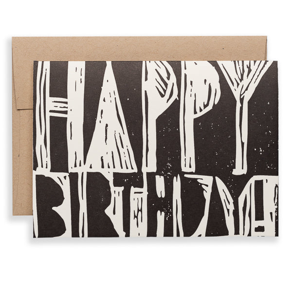 People I've Loved, Happy Birthday Woodblock Card